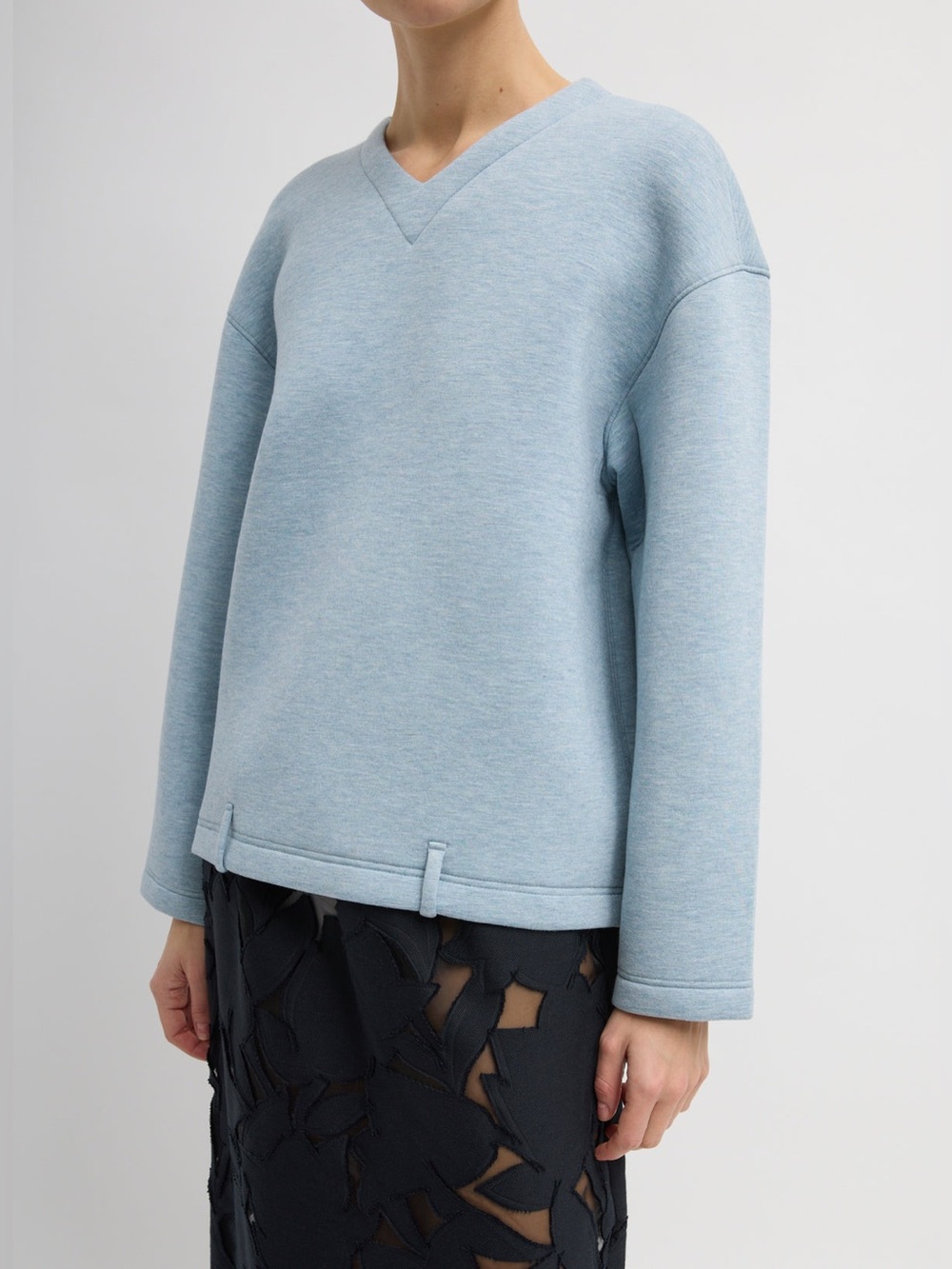 Tibi Bonded Viscose Easy V-Neck